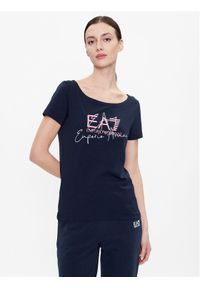 EA7 Emporio Armani T-Shirt 3RTT30 TJDLZ 1554 Granatowy Regular Fit. Kolor: niebieski. Materiał: bawełna
