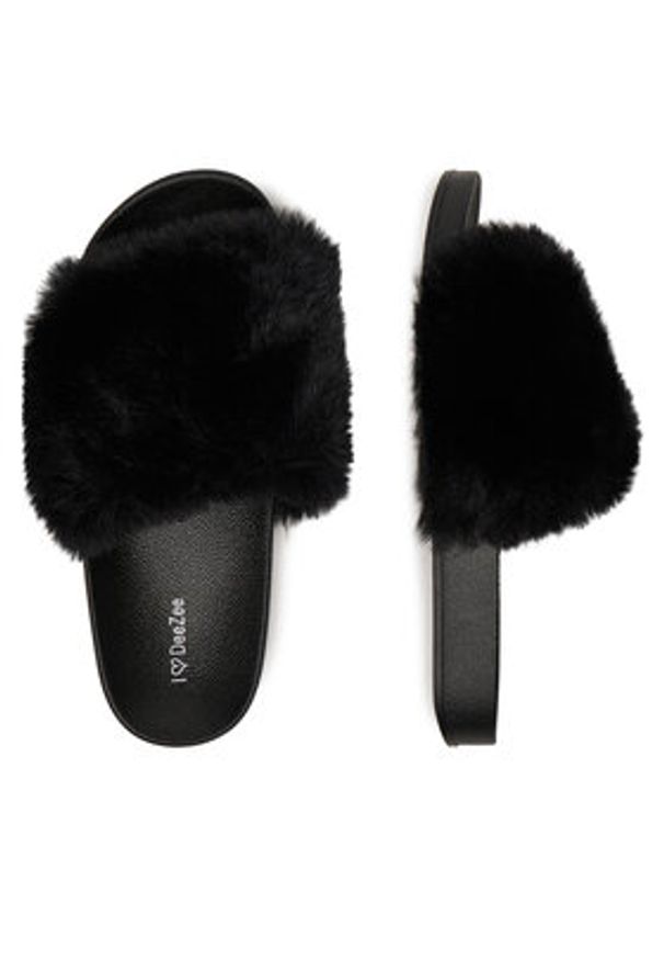 DeeZee Klapki TY013 Czarny. Kolor: czarny. Materiał: materiał