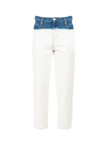 Pinko Jeansy "Flexi Maddie 7" | 1J10LM Y652 | Flexi Maddie 7 Mom Fit | Kobieta | Biały, Niebieski. Stan: podwyższony. Kolor: biały, wielokolorowy, niebieski