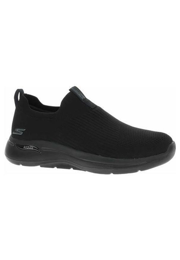skechers - Buty do chodzenia męskie Skechers Go Walk Arch Fit. Kolor: czarny. Materiał: materiał, syntetyk. Szerokość cholewki: normalna. Sport: turystyka piesza