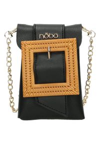 Nobo - Nerka damska torebka 2w1 czarna NOBO NBAG-I0760-C020. Kolor: czarny. Materiał: skórzane. Styl: elegancki, klasyczny. Rodzaj torebki: przez ramię #1