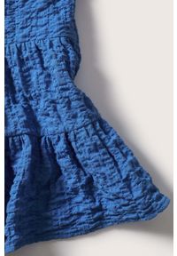 Mango Kids sukienka dziecięca Castellb mini prosta. Okazja: na co dzień. Kolor: niebieski. Długość rękawa: krótki rękaw. Typ sukienki: proste. Styl: casual. Długość: mini #4