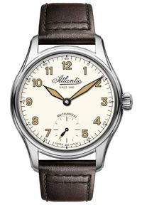 Atlantic - Zegarek Męski ATLANTIC Mechanical Manufacture Worldmaster 52952.41.93. Rodzaj zegarka: analogowe. Materiał: skóra. Styl: retro #1