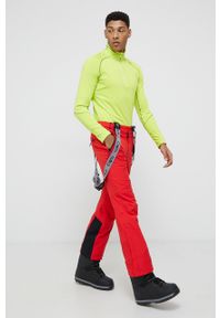 CMP Spodnie męskie kolor czerwony. Kolor: czerwony. Materiał: tkanina, syntetyk, włókno. Wzór: gładki #2