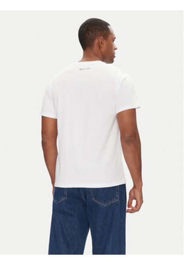 Pepe Jeans T-Shirt Daxton PM509786 Biały Regular Fit. Kolor: biały. Materiał: bawełna