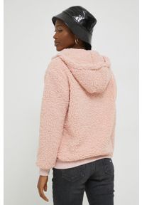 Kangol bluza damska kolor różowy z kapturem gładka. Typ kołnierza: kaptur. Kolor: różowy. Wzór: gładki #4