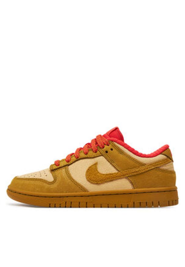Nike Sneakersy Dunk Low FQ8897-252 Brązowy. Kolor: brązowy. Materiał: skóra, zamsz