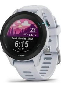 GARMIN - Zegarek sportowy Garmin Forerunner 255S Music Biały (010-02641-33). Kolor: biały. Styl: sportowy