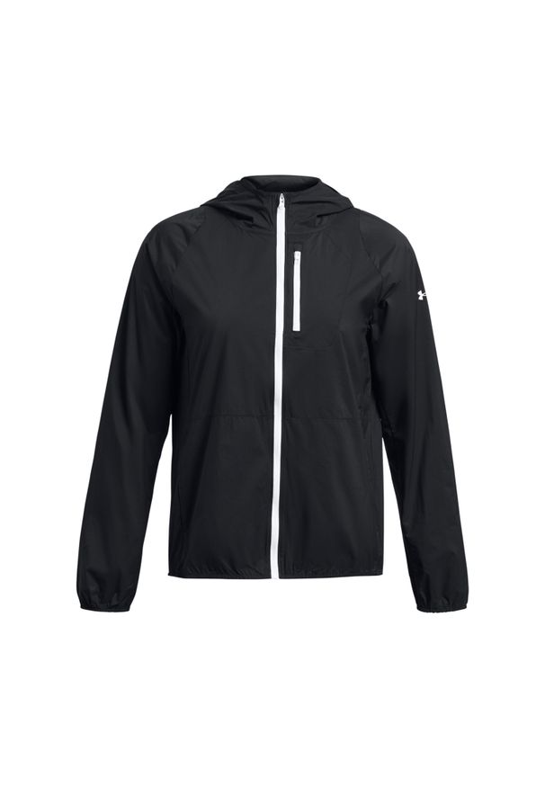 Damska kurtka wodoodporna Under Armour Phantom Launch. Typ kołnierza: kaptur. Kolor: czarny, biały, wielokolorowy. Sport: bieganie