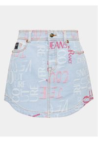 Versace Jeans Couture Spódnica mini 74HAE855 Niebieski Regular Fit. Kolor: niebieski. Materiał: bawełna #4