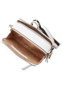 Biała Torebka Hispanitas Elegancka Damska Listonoszka. Kolor: biały. Wzór: aplikacja. Sezon: lato. Materiał: z tłoczeniem, skórzane. Styl: elegancki. Rodzaj torebki: na ramię #4