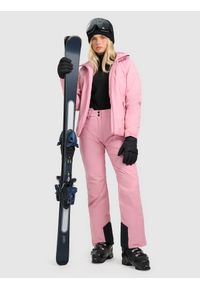 4f - 4F Kurtka narciarska membrana 5000 damska - różowa XXL. Okazja: na co dzień. Typ kołnierza: kaptur. Kolor: różowy. Materiał: materiał, syntetyk, dzianina, tkanina, poliester. Sezon: zima. Styl: sportowy, klasyczny, casual #2