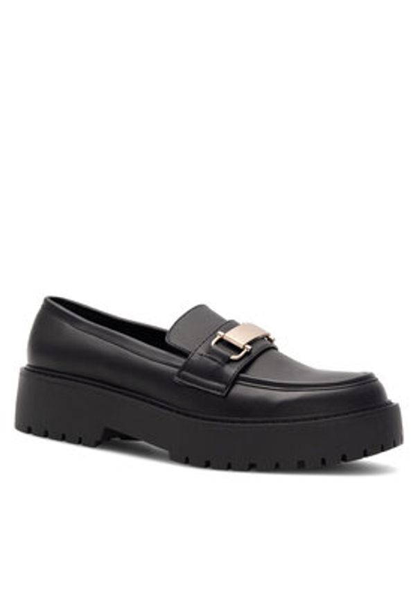 DeeZee Loafersy BLANCHE HY18638-4 Czarny. Kolor: czarny. Materiał: skóra