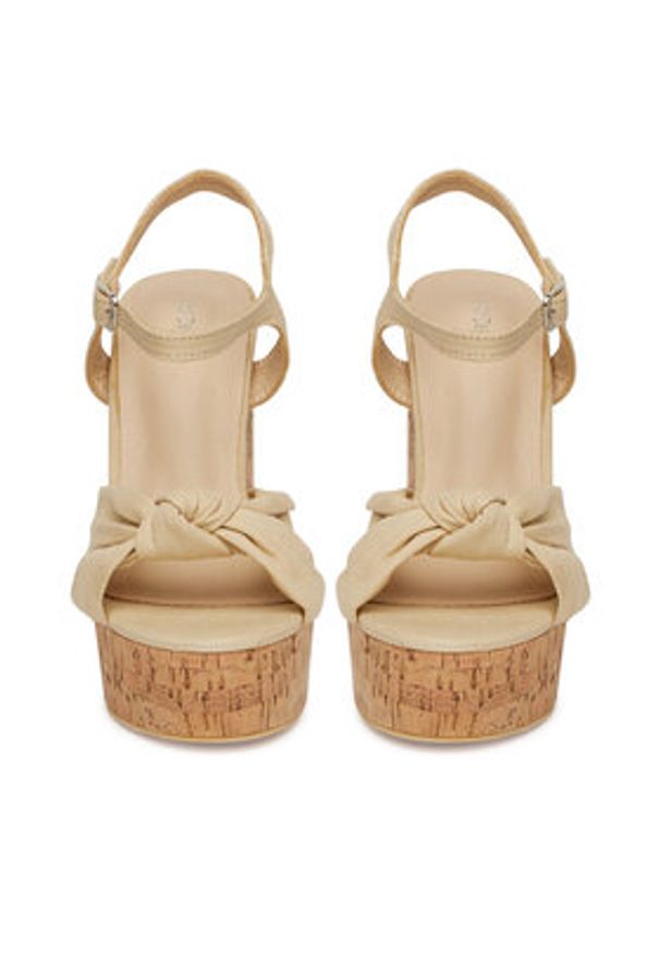 DeeZee Sandały WX2015-S-3RM Beżowy. Kolor: beżowy. Materiał: materiał