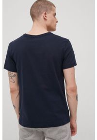 Quiksilver T-shirt bawełniany kolor granatowy gładki. Okazja: na co dzień. Kolor: niebieski. Materiał: bawełna. Wzór: gładki. Styl: casual #5