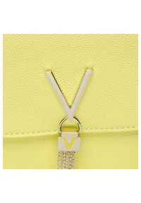Valentino by Mario Valentino - VALENTINO Żółta torebka na ramie z ozdobnym V divina shoulder bag. Kolor: żółty #4