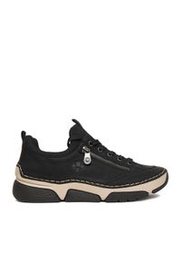 Rieker Sneakersy 45973-00 Czarny. Kolor: czarny. Materiał: syntetyk, materiał