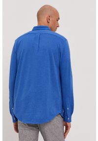 Polo Ralph Lauren Koszula bawełniana 710654408043 męska regular z kołnierzykiem button-down. Typ kołnierza: button down, polo. Kolor: niebieski. Materiał: bawełna. Długość rękawa: długi rękaw. Długość: długie #5