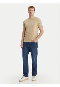 GANT - Gant T-Shirt Shield 2003185 Beżowy Slim Fit. Kolor: beżowy. Materiał: bawełna #4