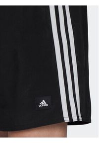 Adidas - adidas Szorty kąpielowe 3-Stripes CLX HT4358 Czarny Regular Fit. Kolor: czarny. Materiał: syntetyk