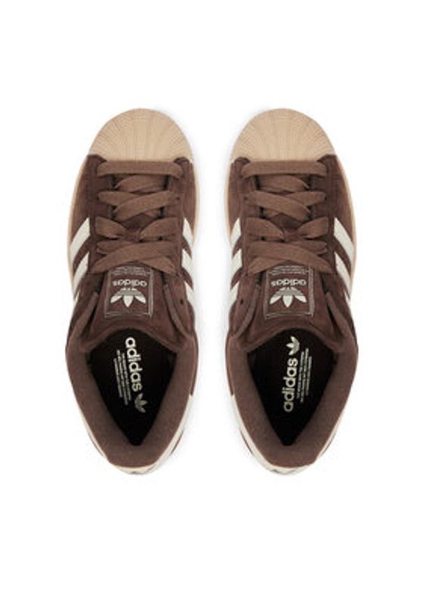 Adidas - adidas Sneakersy Superstar II IH9314 Brązowy. Kolor: brązowy. Materiał: skóra, nubuk. Model: Adidas Superstar