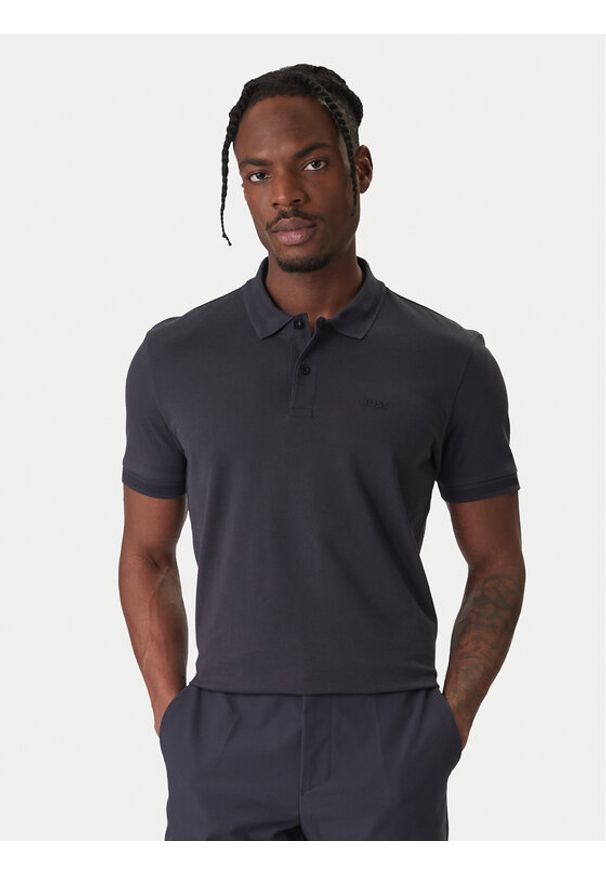 BOSS Polo Pio 1 50554574 Granatowy Regular Fit. Typ kołnierza: polo. Kolor: niebieski. Materiał: bawełna