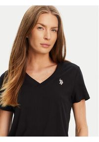 U.S. Polo Assn. T-Shirt WUP0635 Czarny Classic Fit. Typ kołnierza: polo. Kolor: czarny. Materiał: bawełna #5