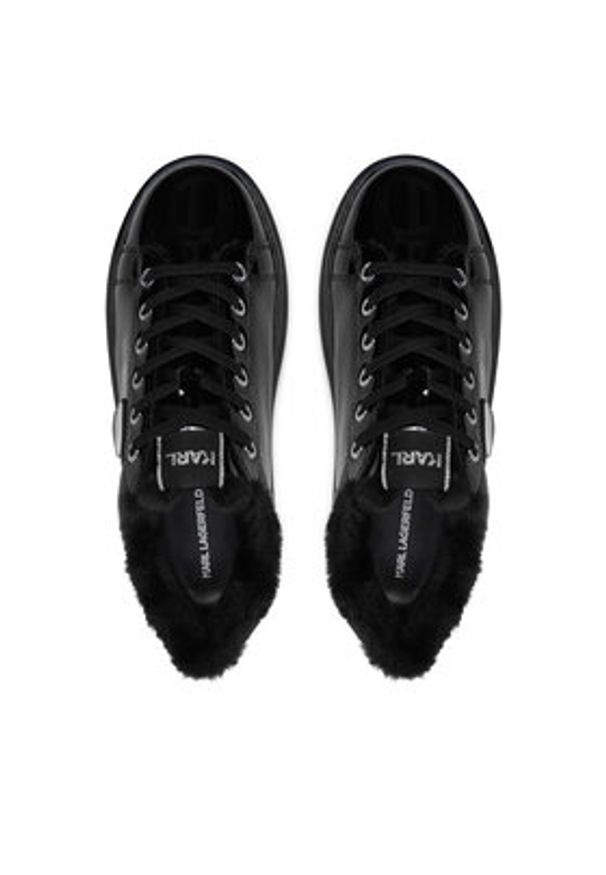 Karl Lagerfeld - KARL LAGERFELD Sneakersy KL62531S Czarny. Kolor: czarny. Materiał: lakier, skóra