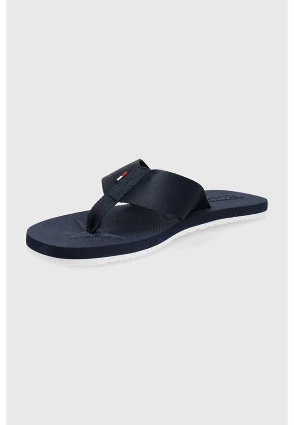 Tommy Jeans japonki męskie kolor granatowy. Kolor: niebieski. Materiał: materiał, guma