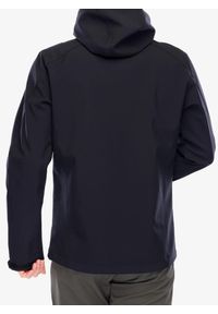 Kurtka softshell męska Vaude Cyclone Hooded Jacket. Kolor: czarny. Materiał: softshell
