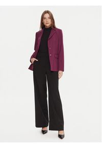 United Colors of Benetton - United Colors Of Benetton Marynarka 2L4HDW02W Fioletowy Slim Fit. Kolor: fioletowy. Materiał: syntetyk #4