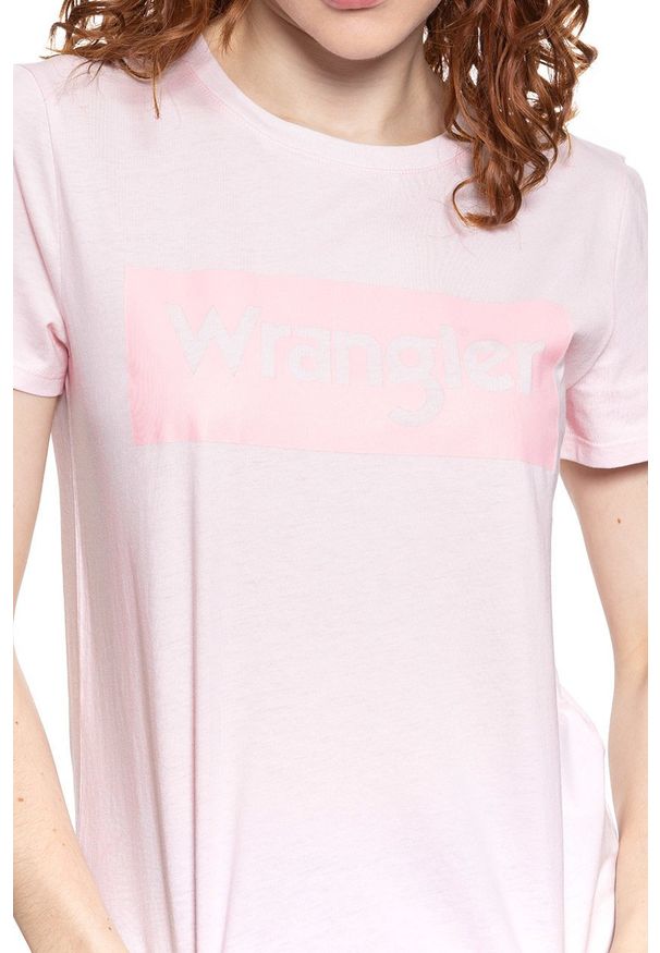 Wrangler - WRANGLER T SHIRT DAMSKI LOGO TEE CRADLE PINK W7P3EVXBJ 112132040