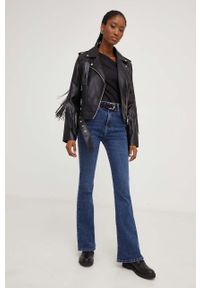 Answear Lab jeansy damskie high waist. Stan: podwyższony. Kolor: niebieski. Styl: wakacyjny #1