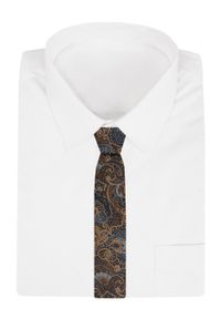 Męski Krawat - Chattier - Odcienie Brązu i Pomarańczy, Wzór Orientalny. Kolor: wielokolorowy, brązowy, beżowy. Materiał: tkanina. Styl: elegancki, klasyczny, wizytowy #2