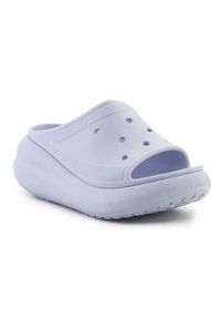 Klapki damskie Crocs Crush. Kolor: niebieski. Materiał: materiał, syntetyk #1