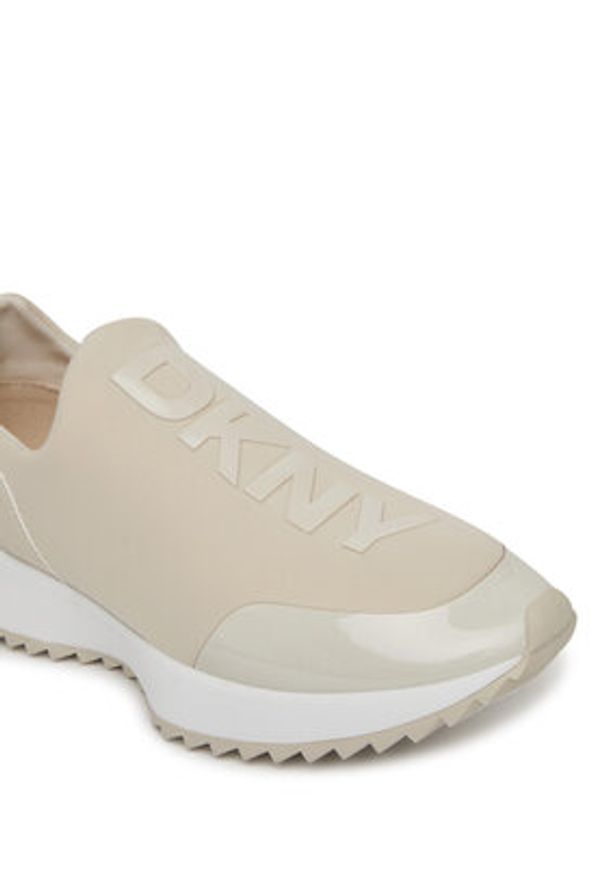 DKNY Sneakersy Nallen K1562302 Khaki. Kolor: brązowy. Materiał: materiał