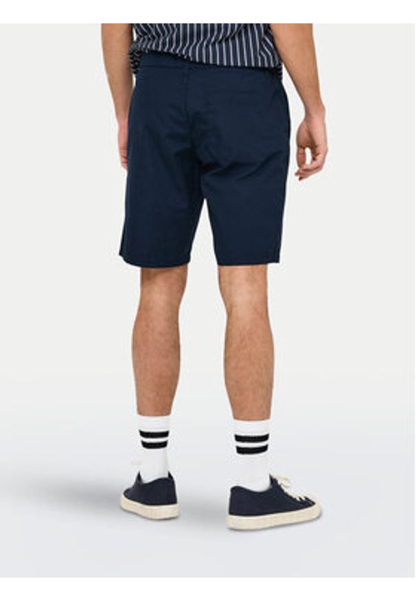 Only & Sons Szorty materiałowe Skal 22034682 Granatowy Slim Fit. Kolor: niebieski. Materiał: bawełna
