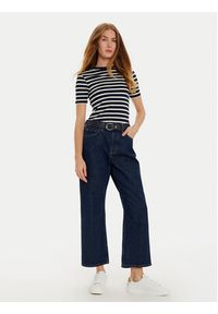 TOMMY HILFIGER - Tommy Hilfiger Bluzka WW0WW43918 Granatowy Slim Fit. Kolor: niebieski. Materiał: wiskoza #3