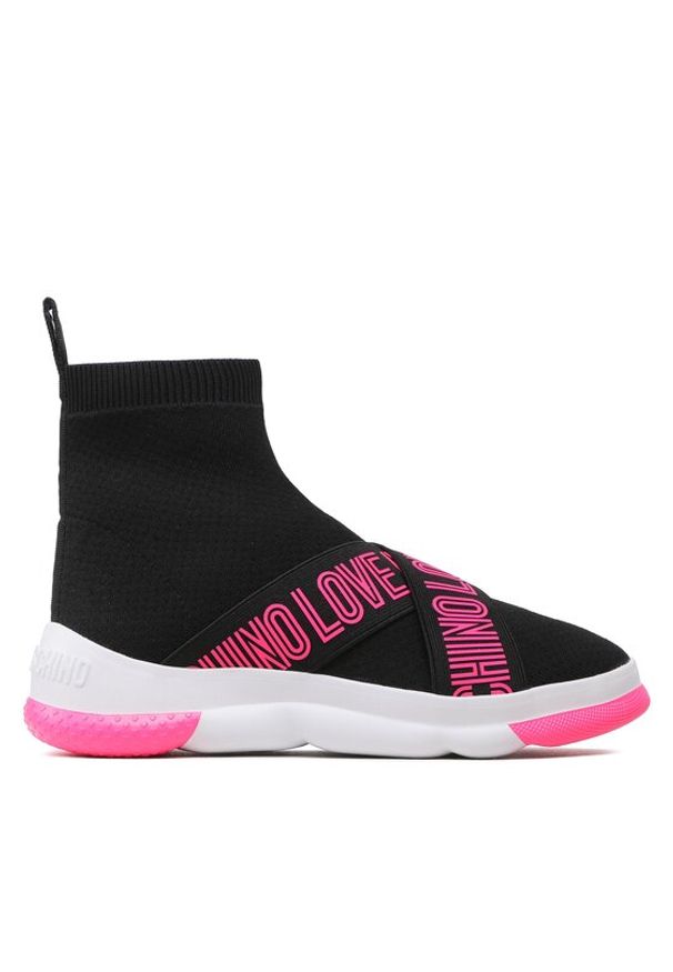 Love Moschino - LOVE MOSCHINO Sneakersy JA15224G0FIZH00A Czarny. Kolor: czarny. Materiał: materiał