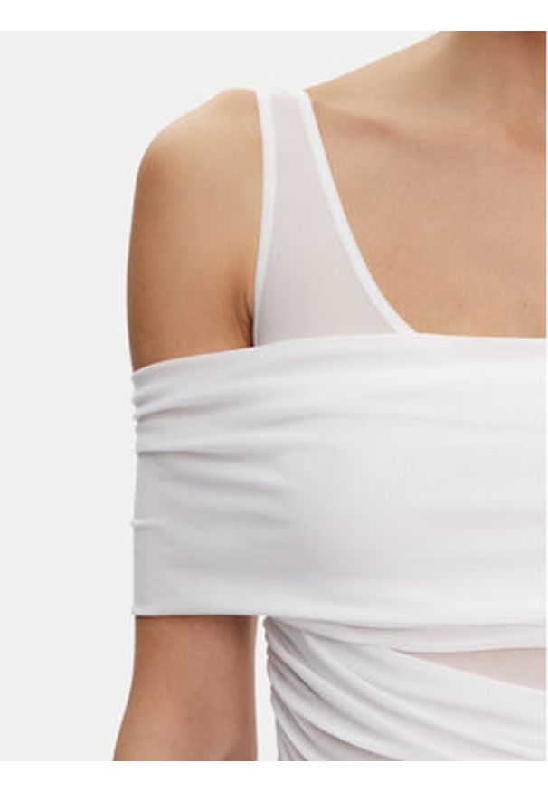 Pinko - PINKO Body Bella 104832 A2H1 Biały Regular Fit. Kolor: biały. Materiał: syntetyk