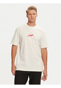 Hugo T-Shirt Dlogotee 50527926 Écru Relaxed Fit. Materiał: bawełna