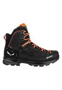 Buty Trekkingowe Męskie Salewa Mtn Trainer 2 Mid Gtx. Kolor: brązowy, czarny. Materiał: syntetyk, materiał