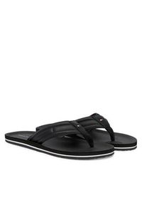 TOMMY HILFIGER - Tommy Hilfiger Japonki Hilfiger Padded Beach Sandal FM0FM05801 Czarny. Kolor: czarny. Materiał: syntetyk #6