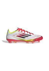 Adidas - Buty F50 Pro FG. Kolor: czarny, biały, wielokolorowy, żółty. Materiał: materiał. Sport: piłka nożna