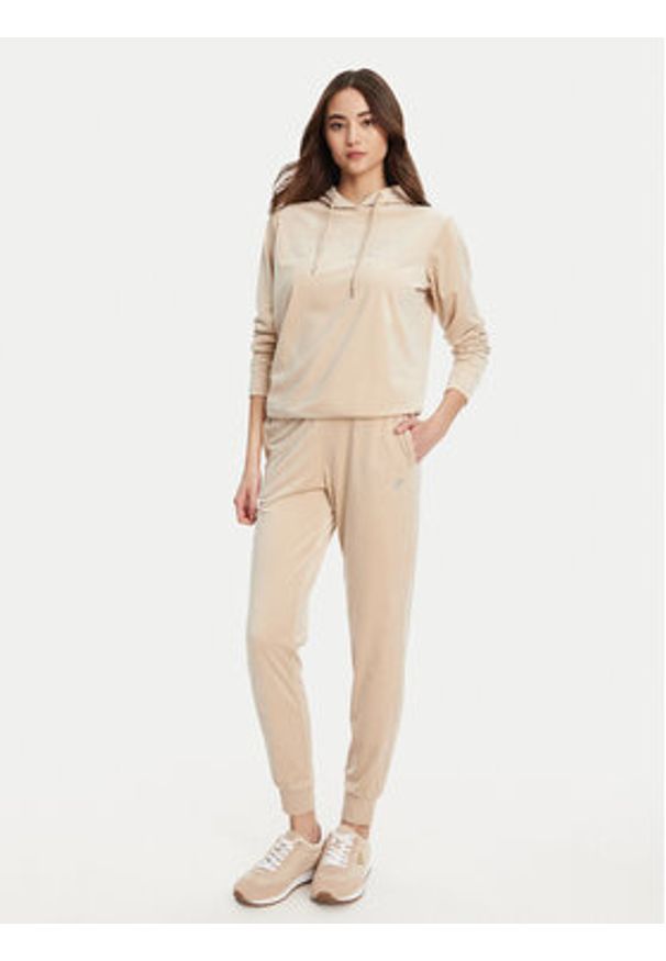 Guess Bluza V4RQ25 K0232 Beżowy Regular Fit. Kolor: beżowy. Materiał: syntetyk