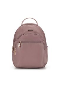 Wittchen - Damski plecak nylonowy z kieszeniami bocznymi. Kolor: różowy. Materiał: nylon. Styl: elegancki