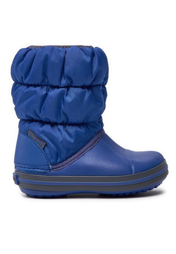 Crocs Śniegowce Winter Puff Boot Kids 14613 Granatowy. Kolor: niebieski. Materiał: materiał