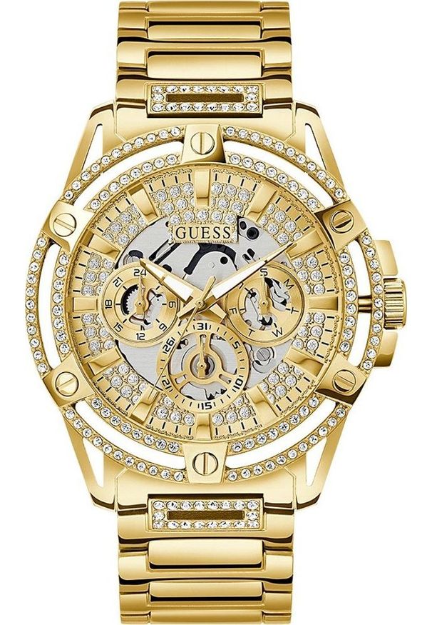 Zegarek Guess Zegarek męski Guess GW0497G2 CYRKONIE złoty. Kolor: złoty