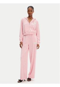 Juicy Couture Spodnie dresowe Regan JCWBJ125335 Różowy Wide Leg. Kolor: różowy. Materiał: bawełna