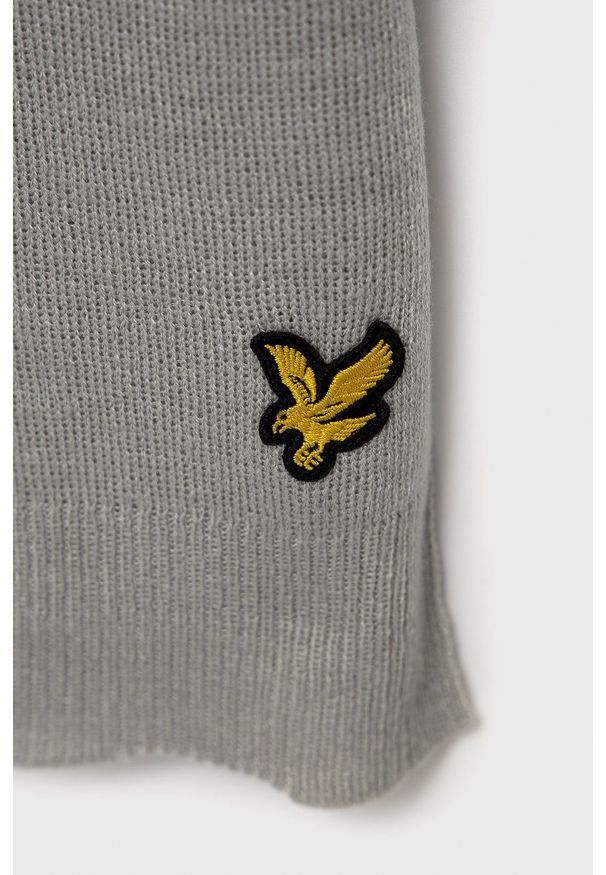 Lyle & Scott - Szalik. Kolor: szary. Materiał: dzianina, poliester